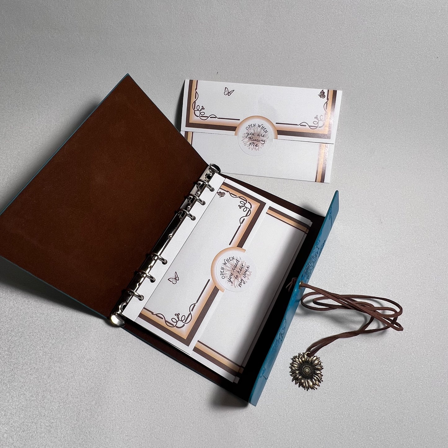 We have also included 20 matching sticker seals in this collection. There is room to write a line to tell your recipient exactly when to open this letter. Example: "Open When You Need To Hear My Voice"